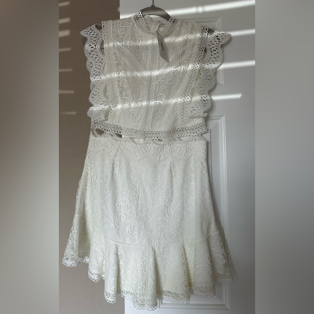 Boutique Bridal White Lace Dress